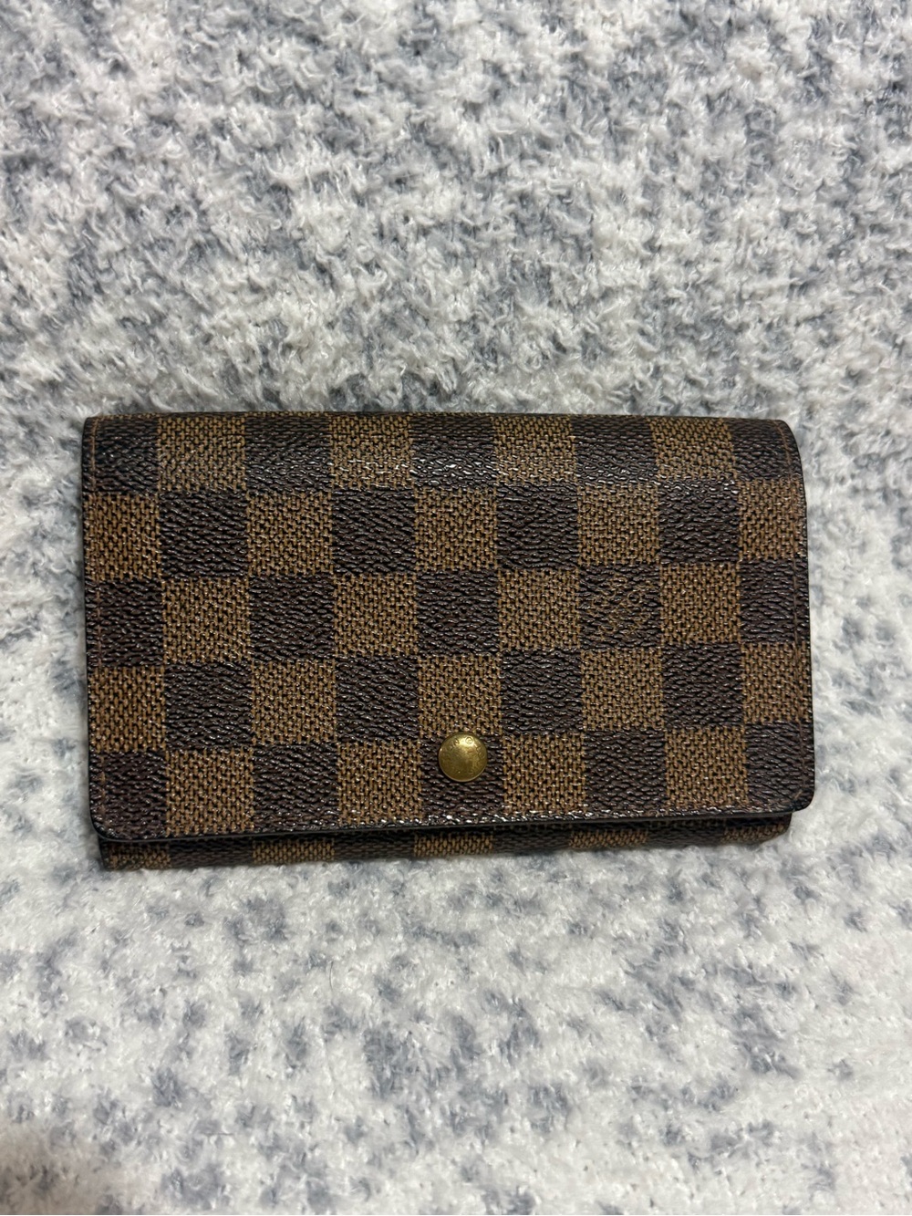 Louis Vuitton resort bifold Damier Ebene Brown Checked Fold Wallet